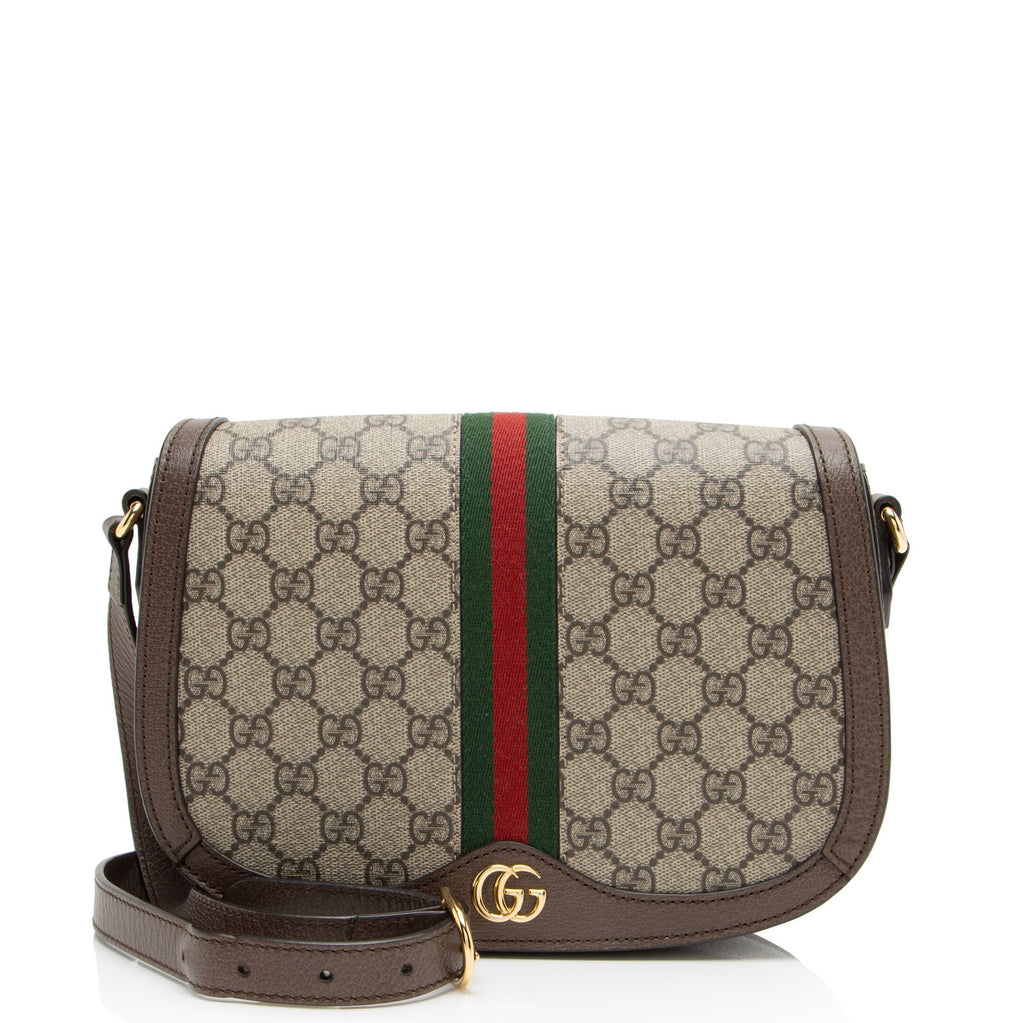Gucci GG Supreme Ophidia Flap MessLBger Bag