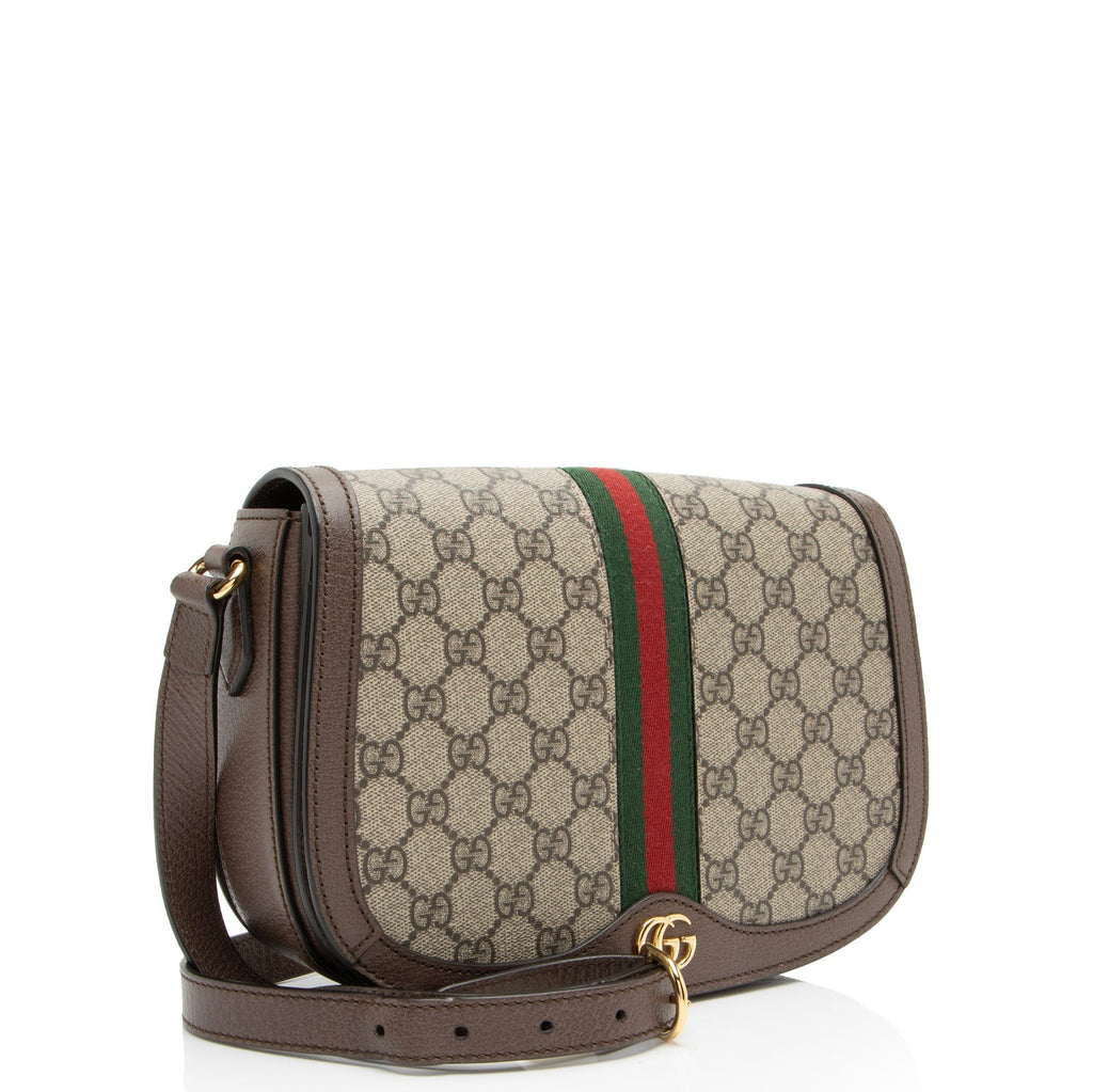 Gucci GG Supreme Ophidia Flap MessLBger Bag
