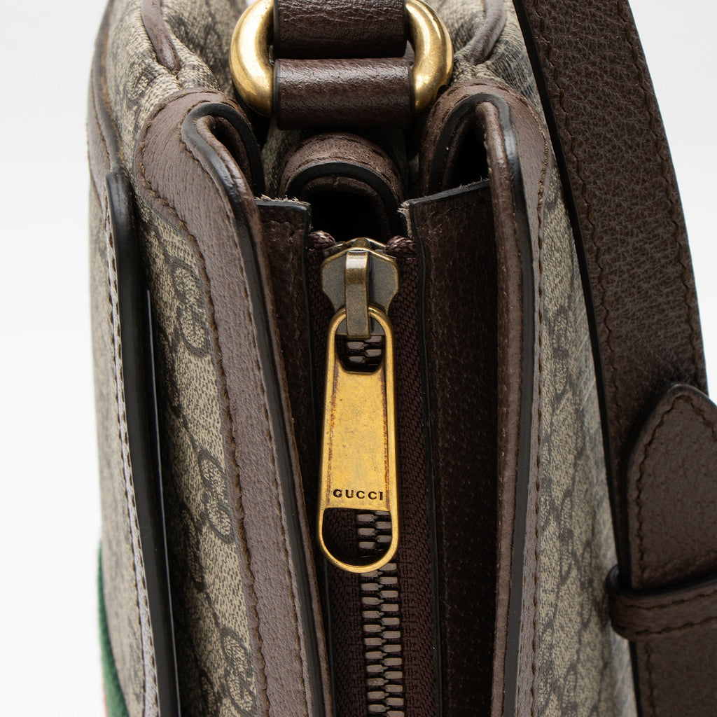 Gucci GG Supreme Ophidia Gusset Medium Crossbody