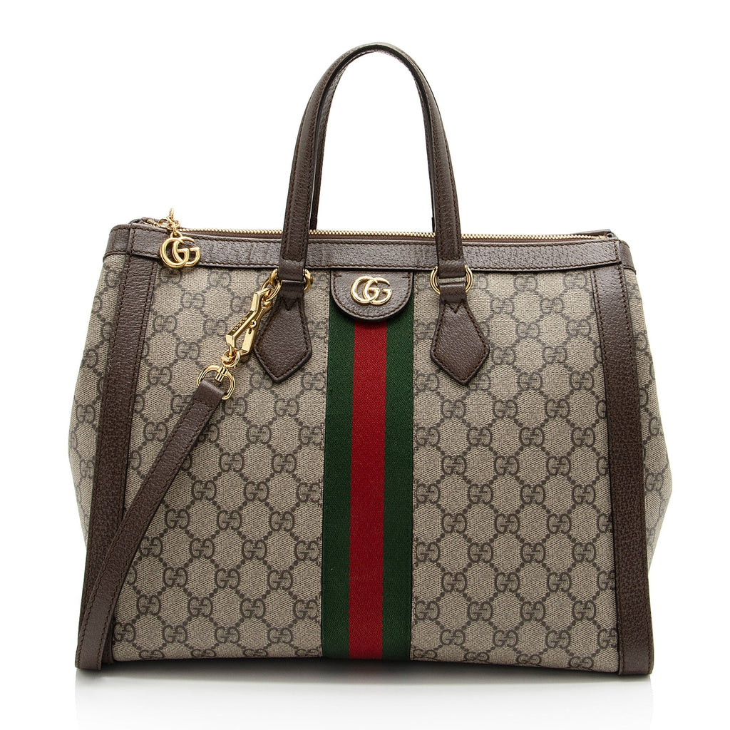 Gucci GG Supreme Ophidia Medium Top Handle Tote (SHF-kdh0RN)