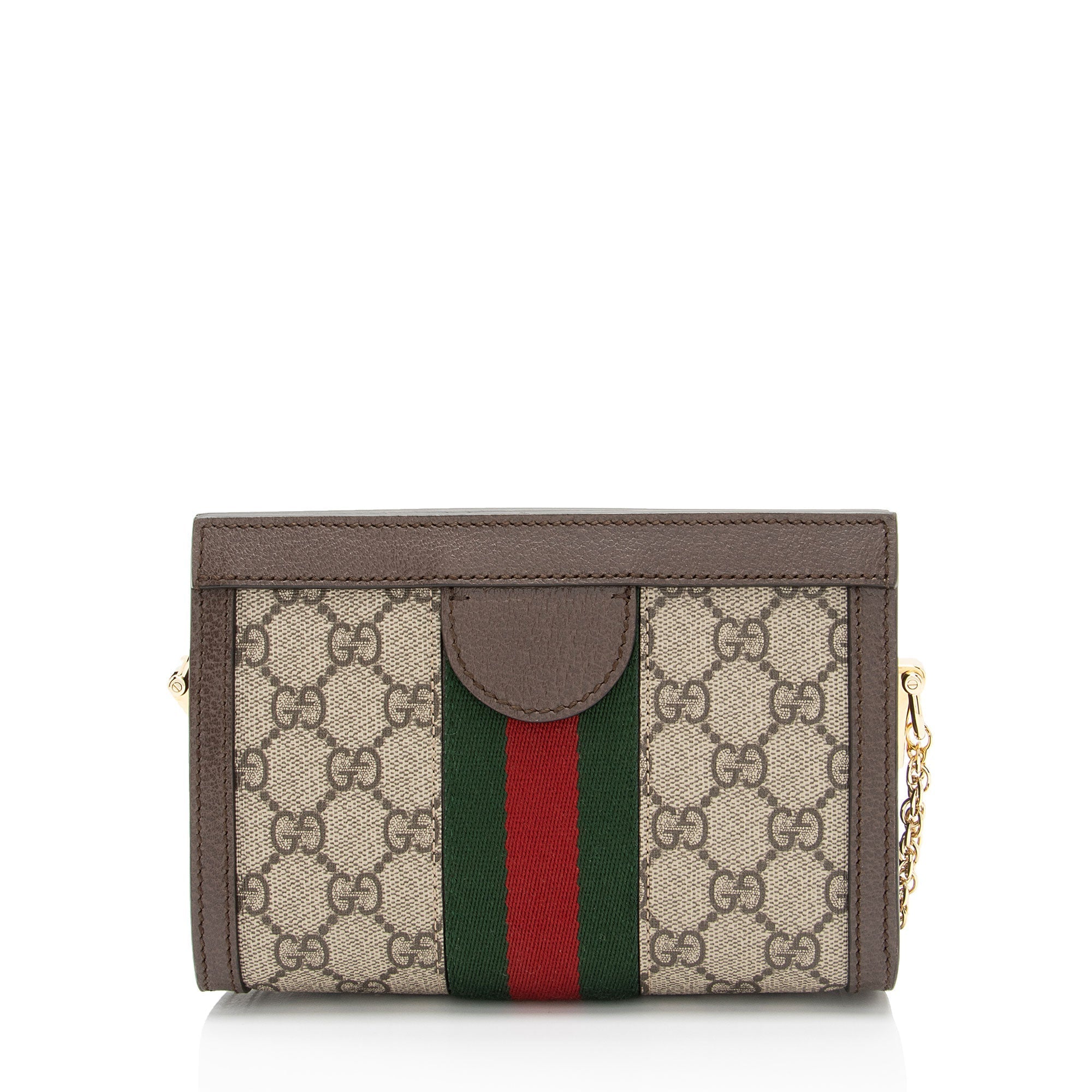 Gucci GG Supreme Ophidia Mini Chain Shoulder Bag (SHF-SgHmHl)