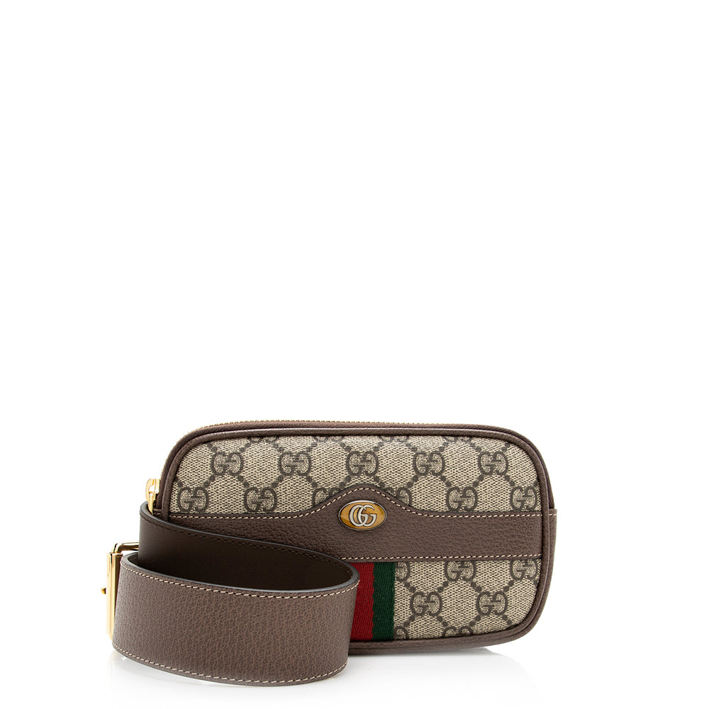Gucci Gucci Supreme Ophidia Phone Case Belt Bag - Size 34 / 85 (SHF-19941)