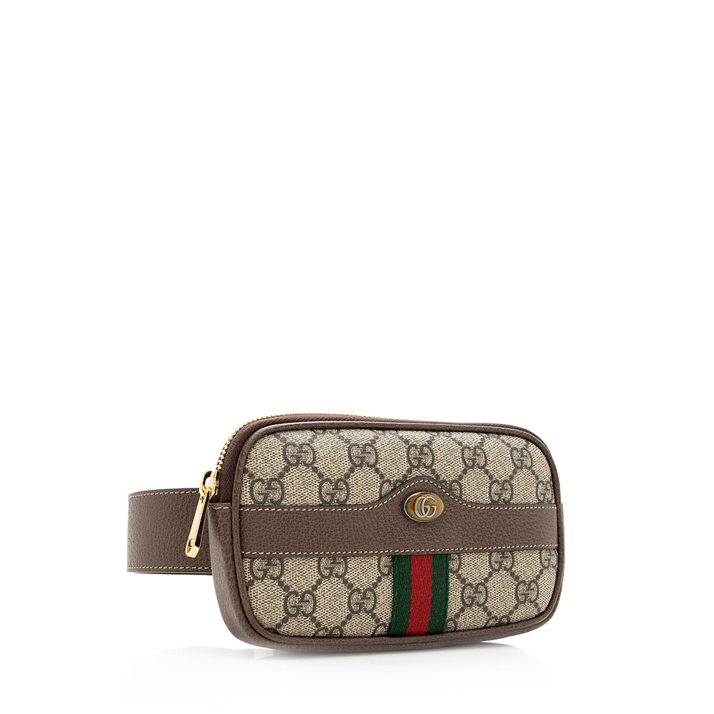 Gucci Gucci Supreme Ophidia Phone Case Belt Bag - Size 34 / 85 (SHF-19941)