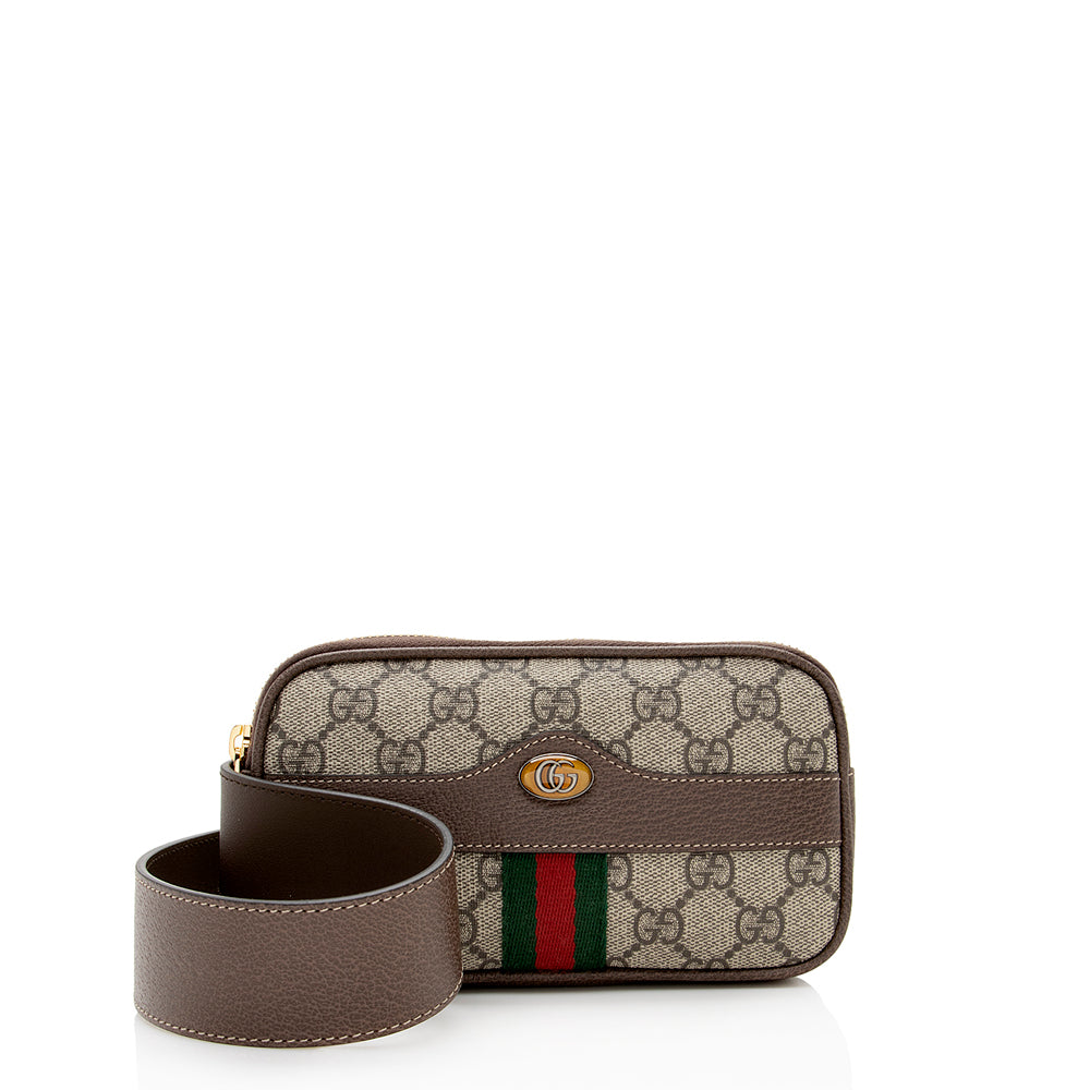 Gucci Gucci Supreme Ophidia Phone Case Belt Bag - Size 34 / 85 (SHF-19922)