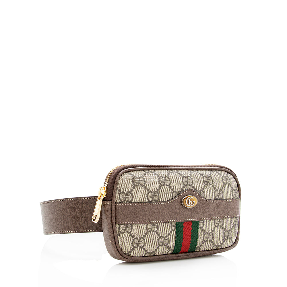 Gucci Gucci Supreme Ophidia Phone Case Belt Bag - Size 34 / 85 (SHF-20457)
