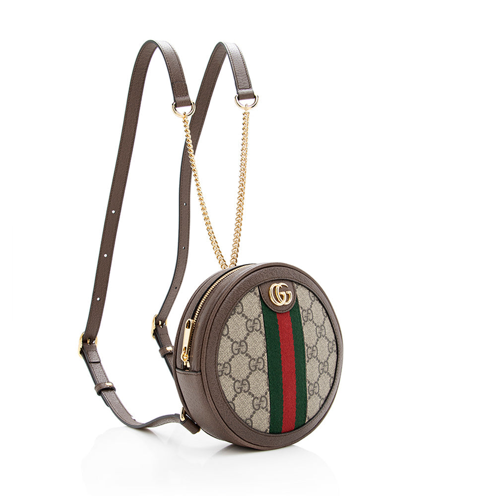 Gucci Gucci Supreme Ophidia Round Mini Backpack (SHF-18788)