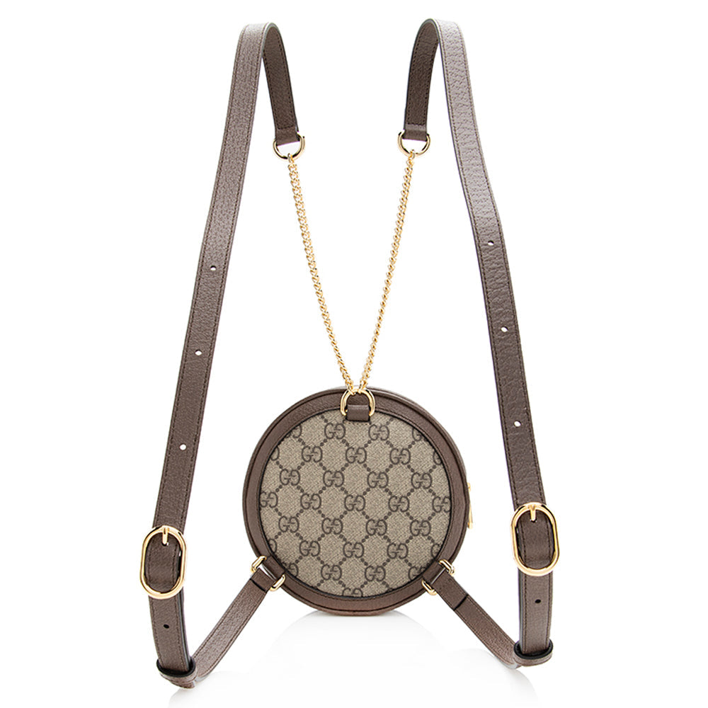 Gucci Gucci Supreme Ophidia Round Mini Backpack (SHF-20092)