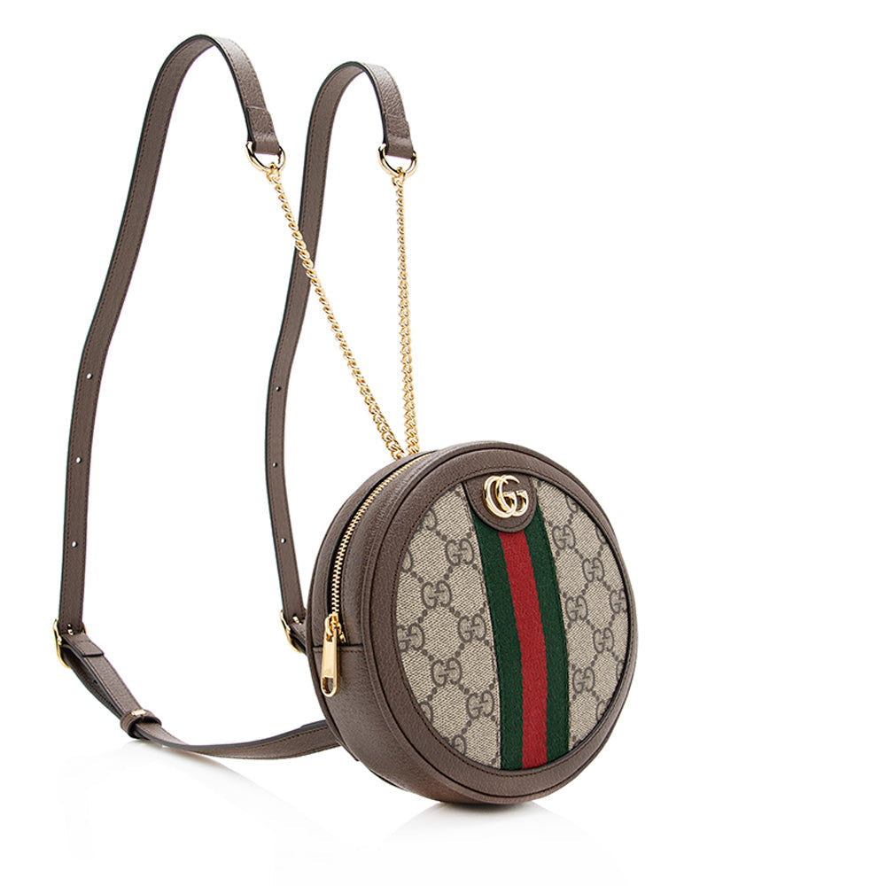 Gucci Gucci Supreme Ophidia Round Mini Backpack (SHF-20092)