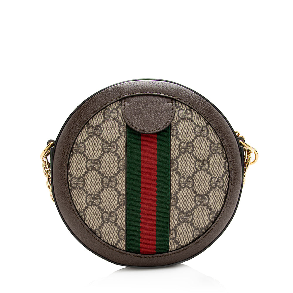 Gucci Gucci Supreme Ophidia Round Mini Shoulder Bag (SHF-21170)