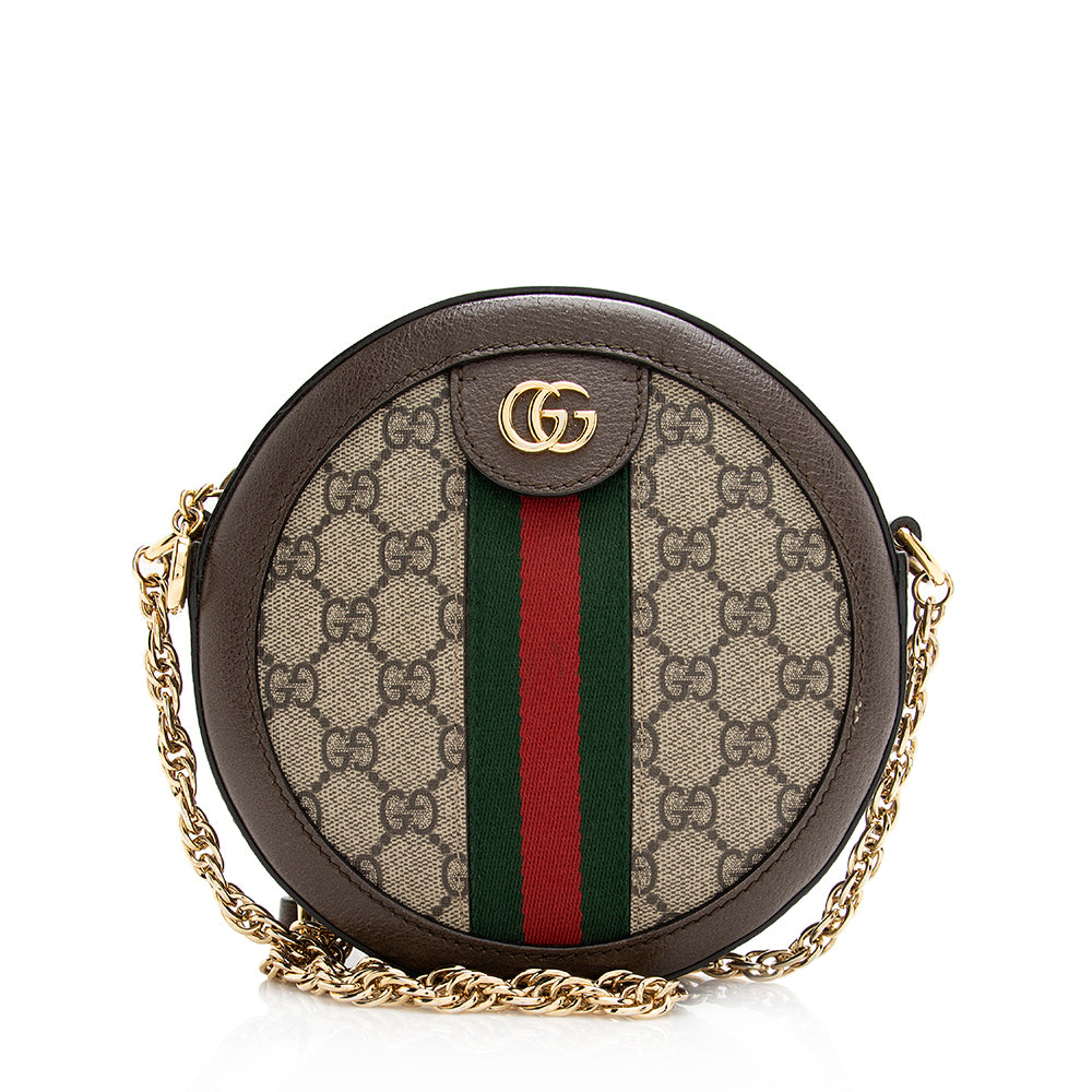 Gucci Gucci Supreme Ophidia Round Mini Shoulder Bag (SHF-21170)