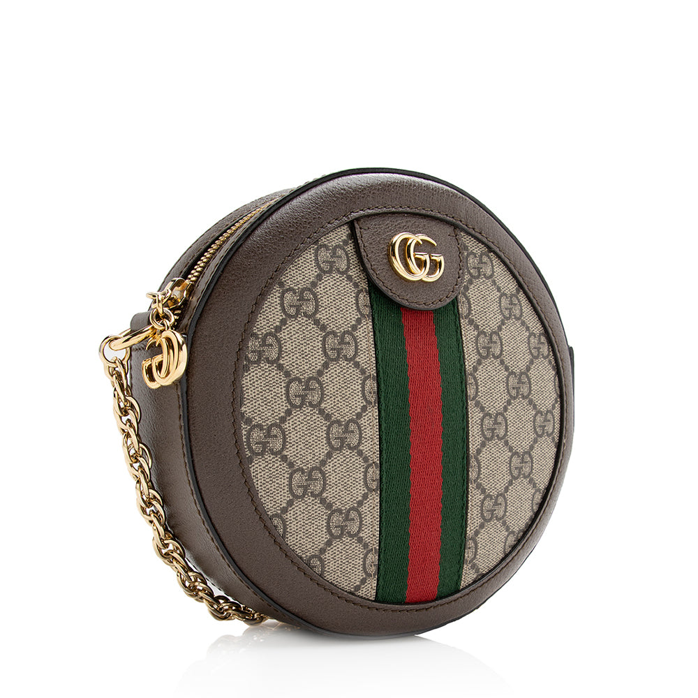 Gucci Gucci Supreme Ophidia Round Mini Shoulder Bag (SHF-21170)