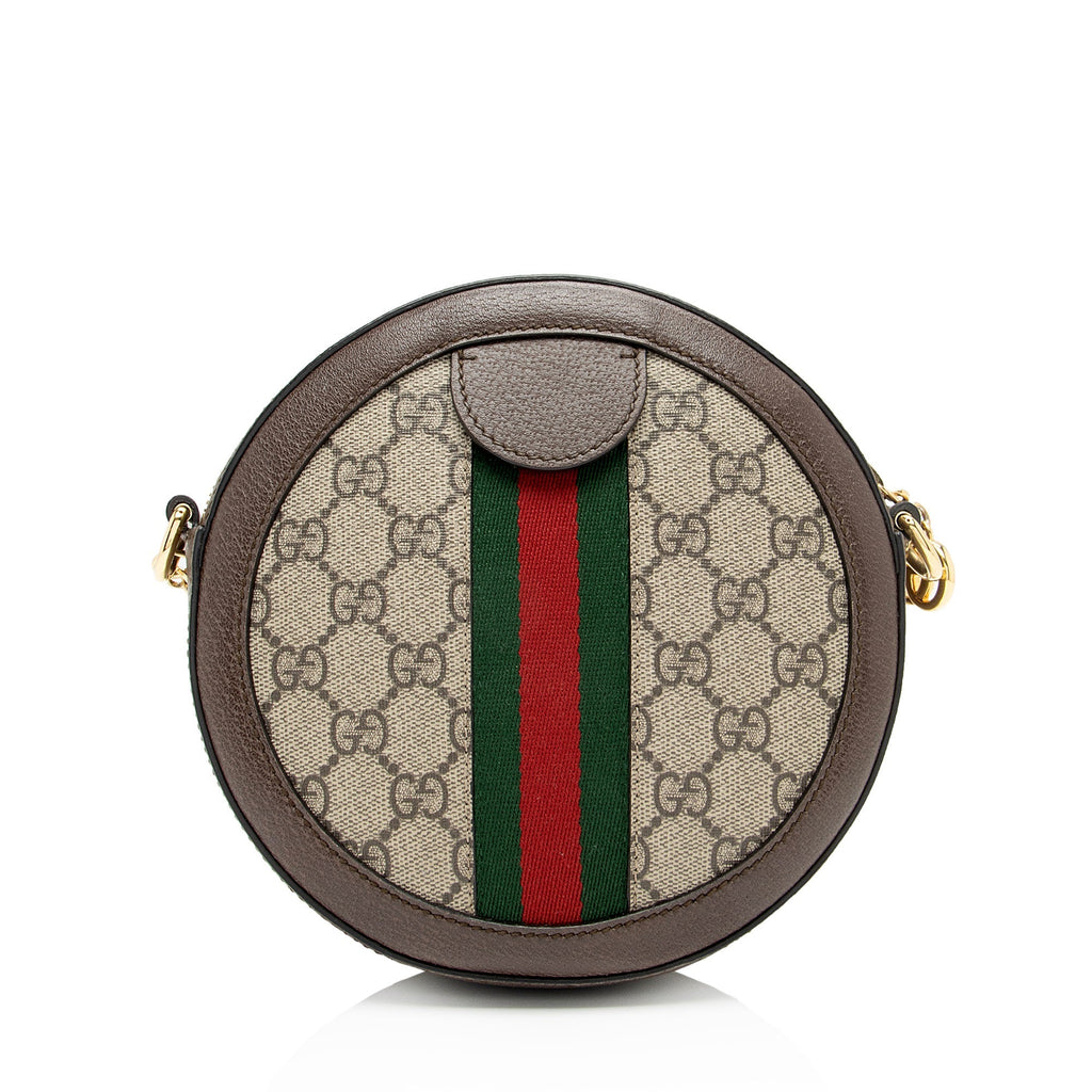 Gucci GG Supreme Ophidia Round Mini Shoulder Bag (SHF-8cDhBq)