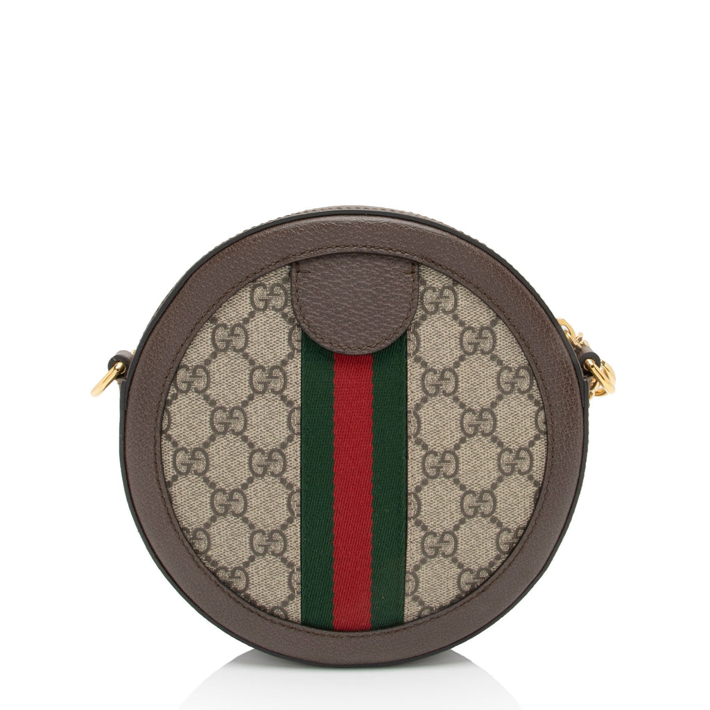 Gucci GG Supreme Ophidia Round Mini Shoulder Bag (SHF-nhYXSB)