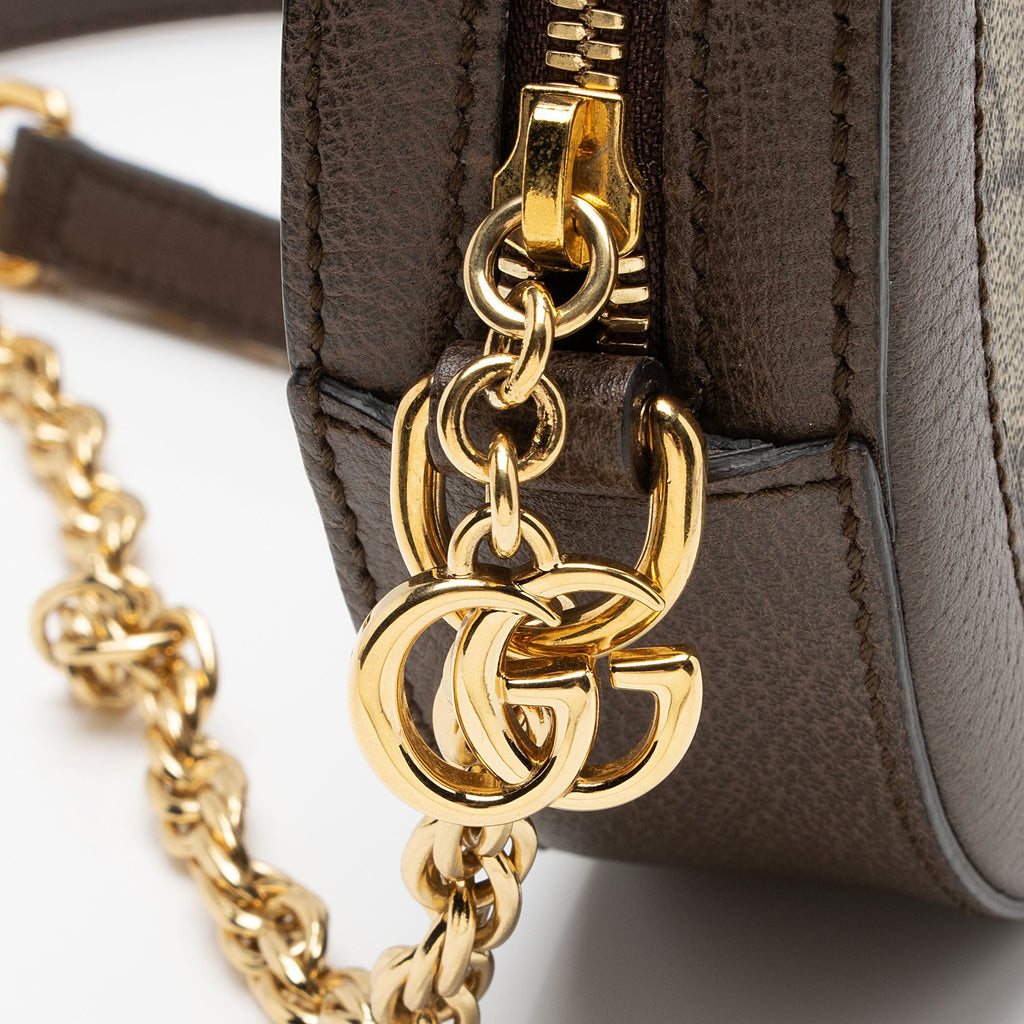 Gucci GG Supreme Ophidia Round Mini Shoulder Bag (SHF-nhYXSB)