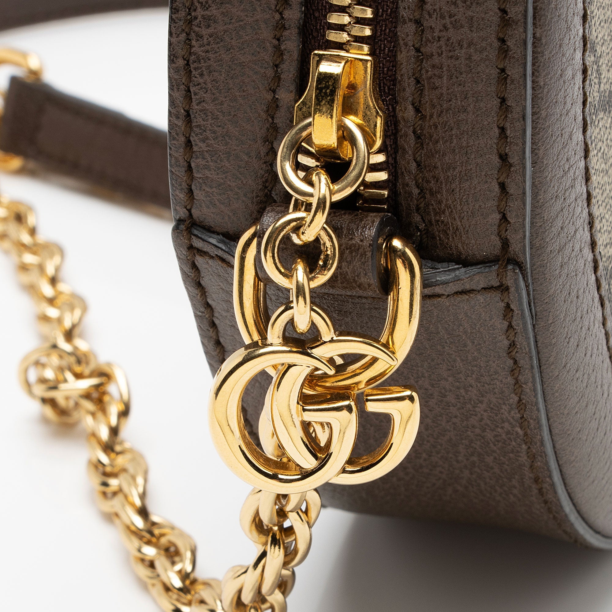 Gucci GG Supreme Ophidia Round Mini Shoulder Bag (SHF-nhYXSB)