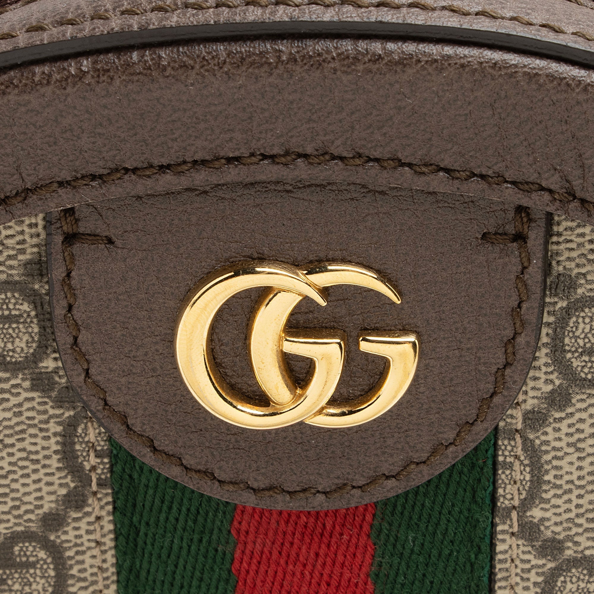Gucci GG Supreme Ophidia Round Mini Shoulder Bag (SHF-nhYXSB)