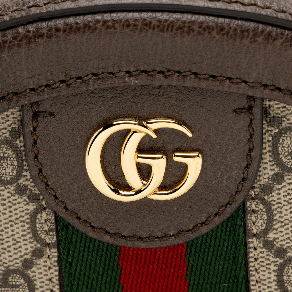 Gucci GG Supreme Ophidia Round Mini Shoulder Bag (SHF-99m356)