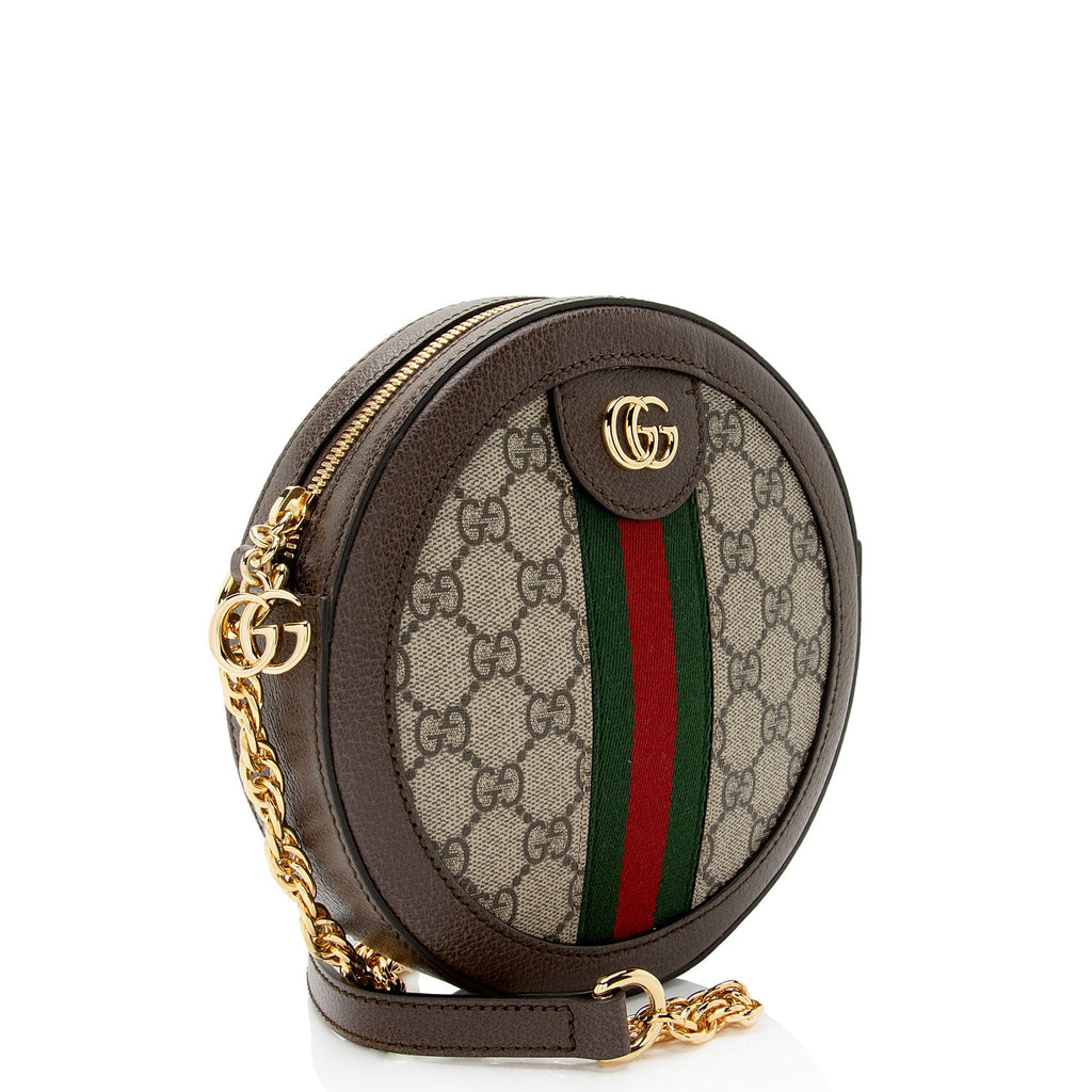 Gucci GG Supreme Ophidia Round Mini Shoulder Bag (SHF-99m356)