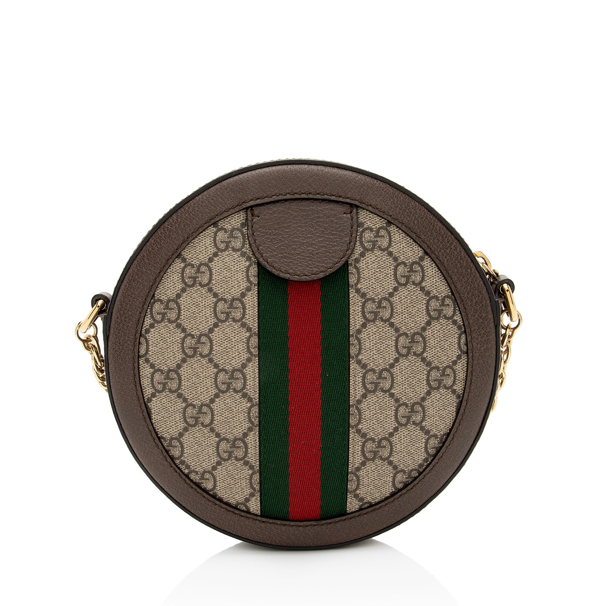 Gucci GG Supreme Ophidia Round Mini Shoulder Bag (SHF-8LEeSa)