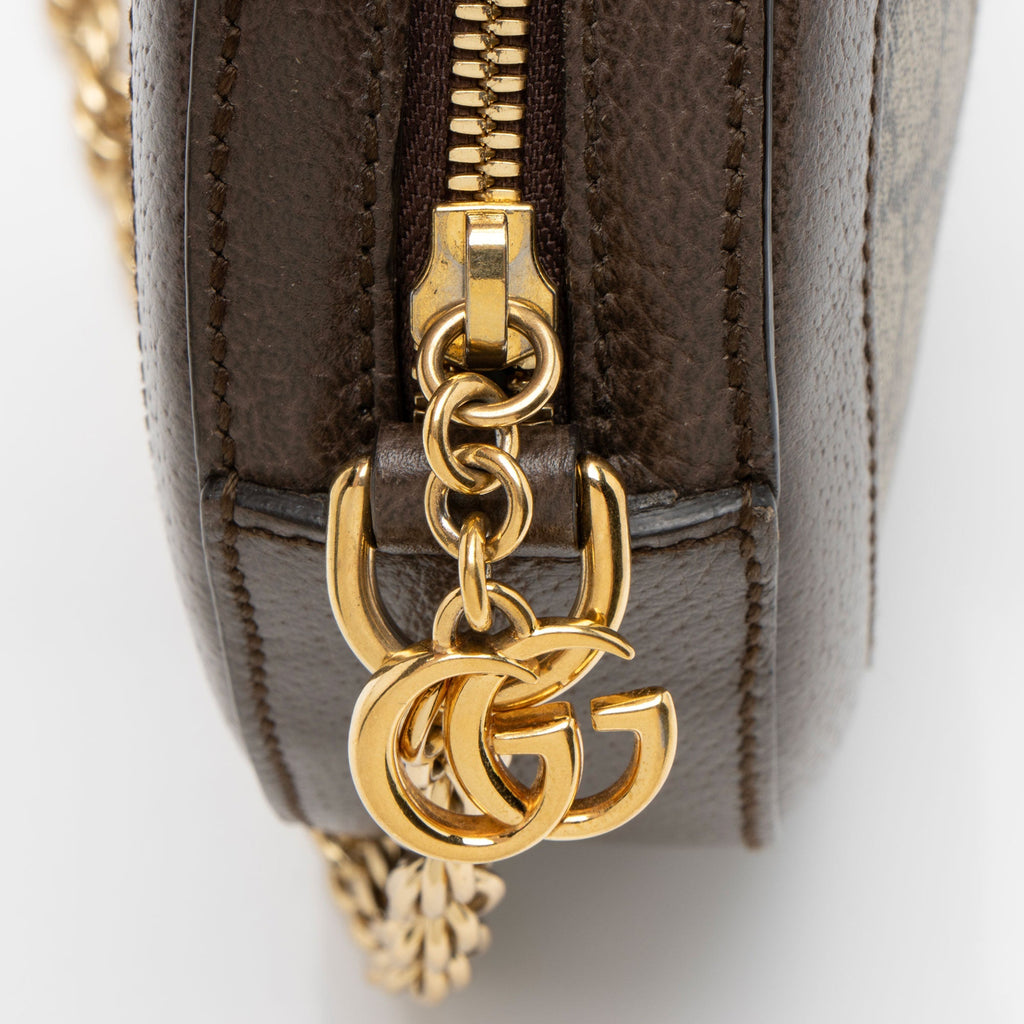 Gucci GG Supreme Ophidia Round Mini Shoulder Bag (SHF-F3cSgu)