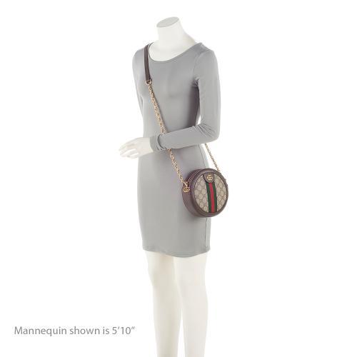 Gucci GG Supreme Ophidia Round Mini Shoulder Bag (SHF-F3cSgu)