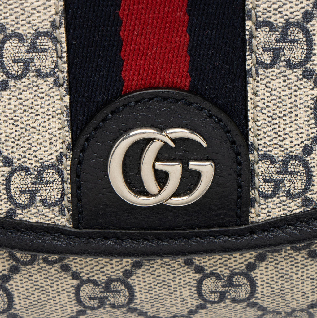 Gucci GG Supreme Ophidia Studded Web Flap Small Messenger (SHF-ken4qy)