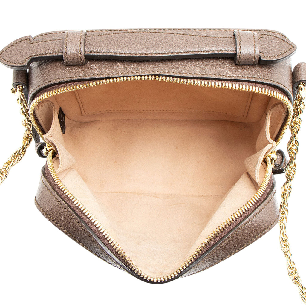 Gucci GG Supreme Ophidia Top Handle Mini Chain Shoulder Bag
