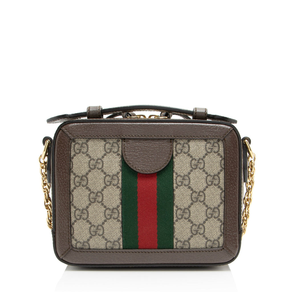 Gucci GG Supreme Ophidia Top Handle Mini Chain Shoulder Bag