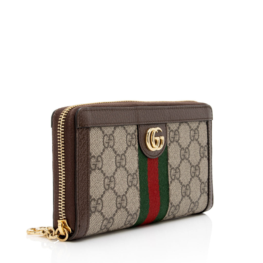 Gucci GG Supreme Ophidia Zip Around Wallet (SHF-W9yo8i)