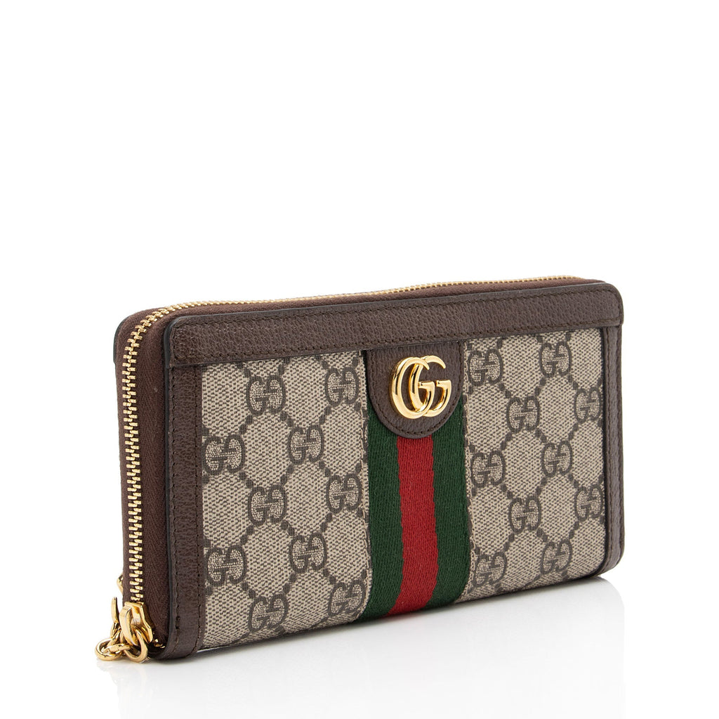 Gucci GG Supreme Ophidia Zip Around Wallet (SHF-dEvQd6)