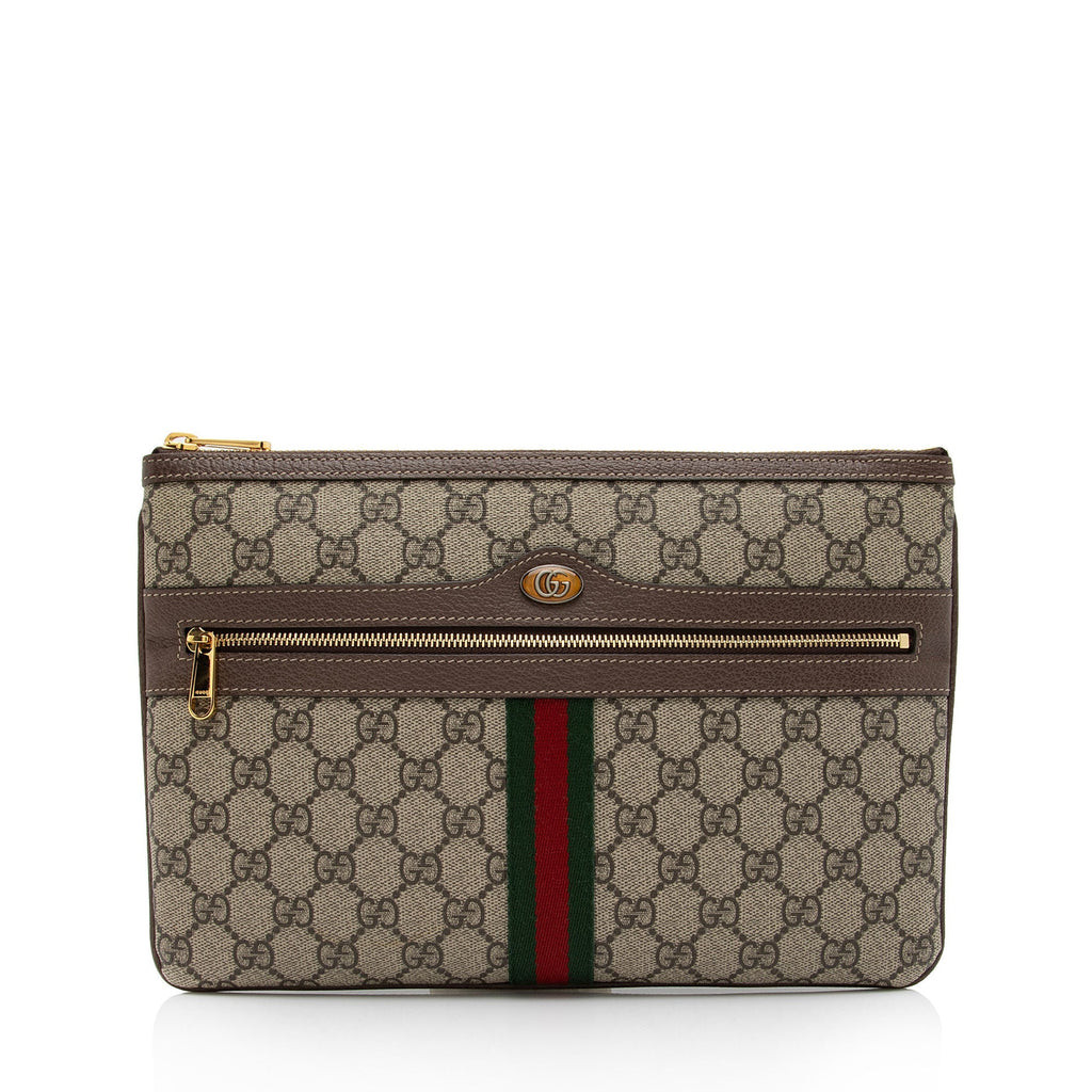 Gucci GG Supreme Ophidia Zip Pouch (SHF-KmZkGJ)