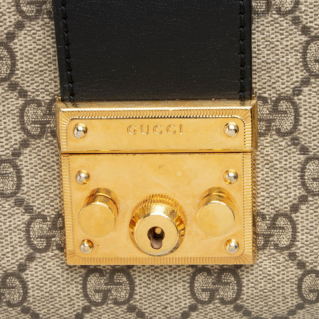 Gucci GG Supreme Padlock Chain Medium Shoulder Bag