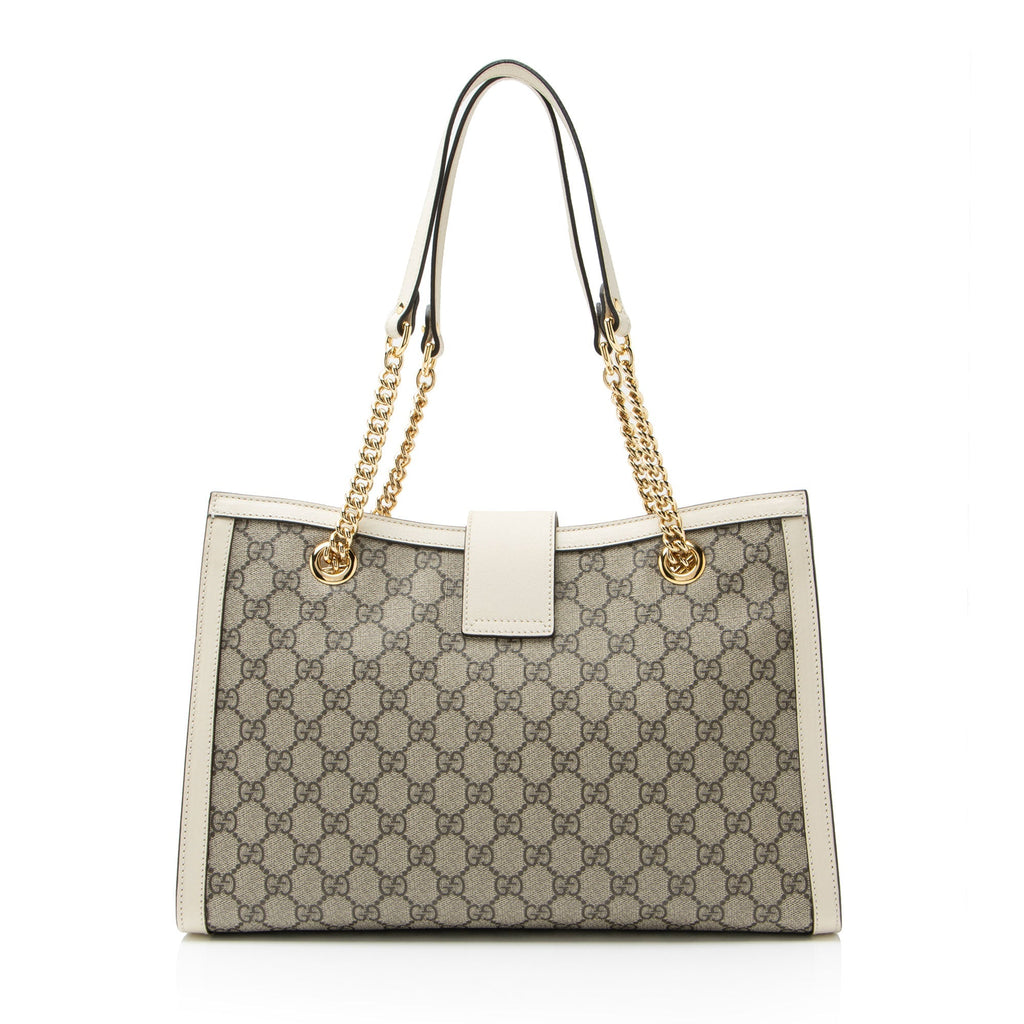 Gucci GG Supreme Padlock Chain Medium Shoulder Bag