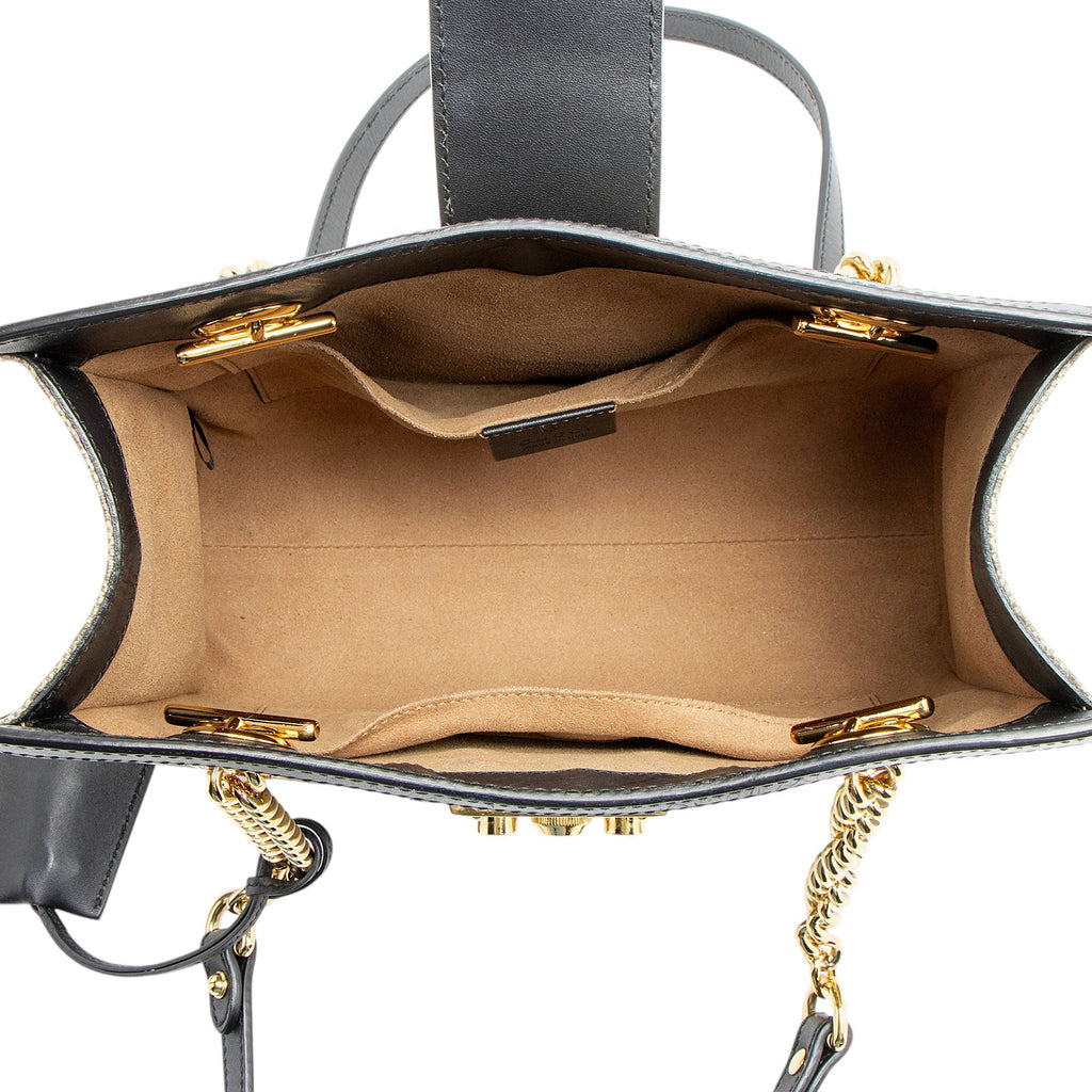 Gucci GG Supreme Padlock Chain Small Shoulder Bag