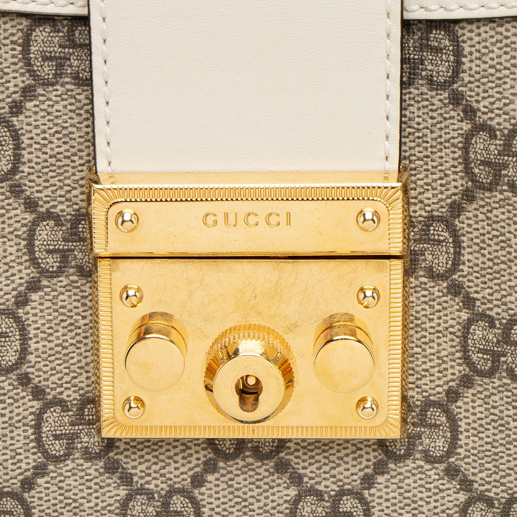 Gucci GG Supreme Padlock Chain Small Shoulder Bag