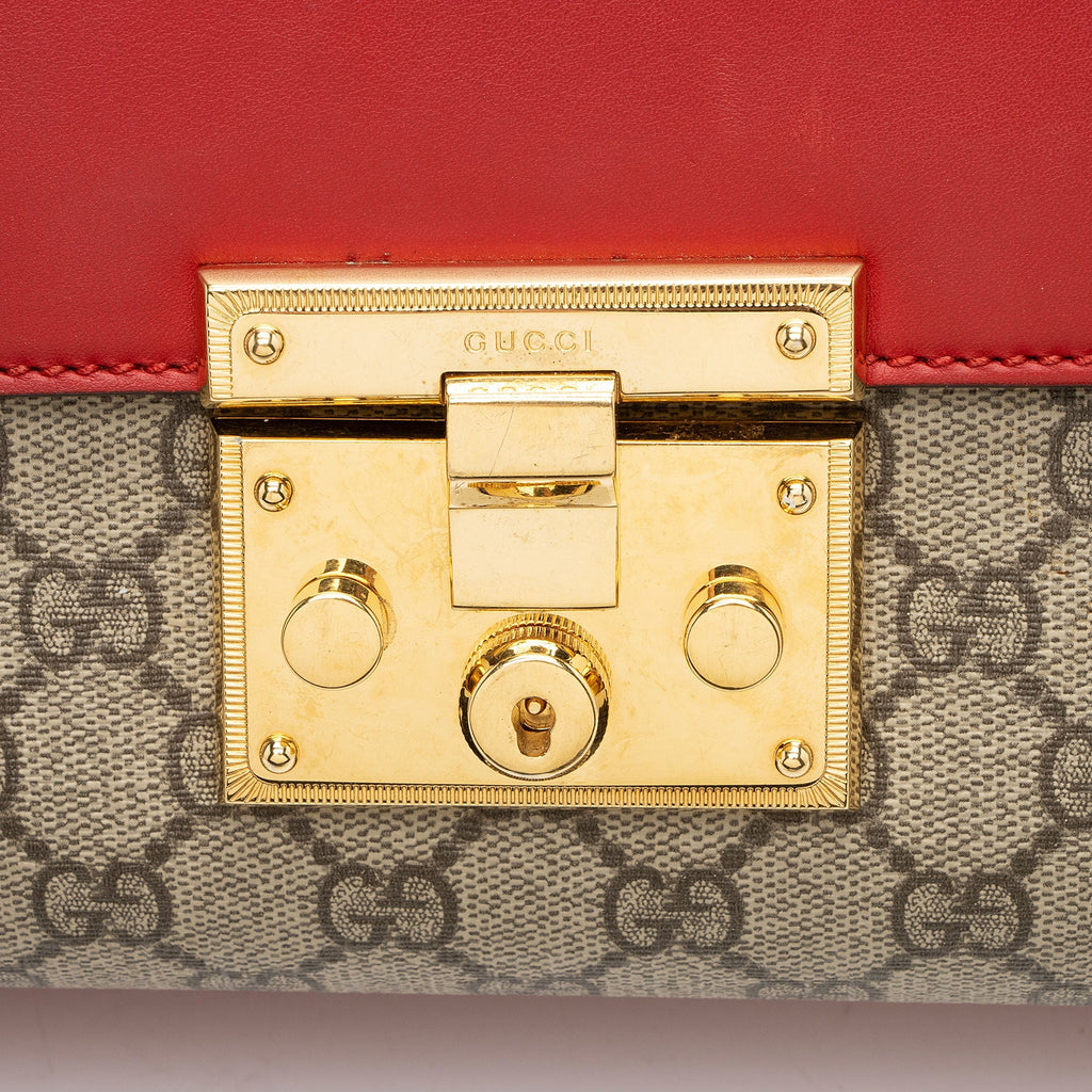 Gucci GG Supreme Padlock Medium Shoulder Bag