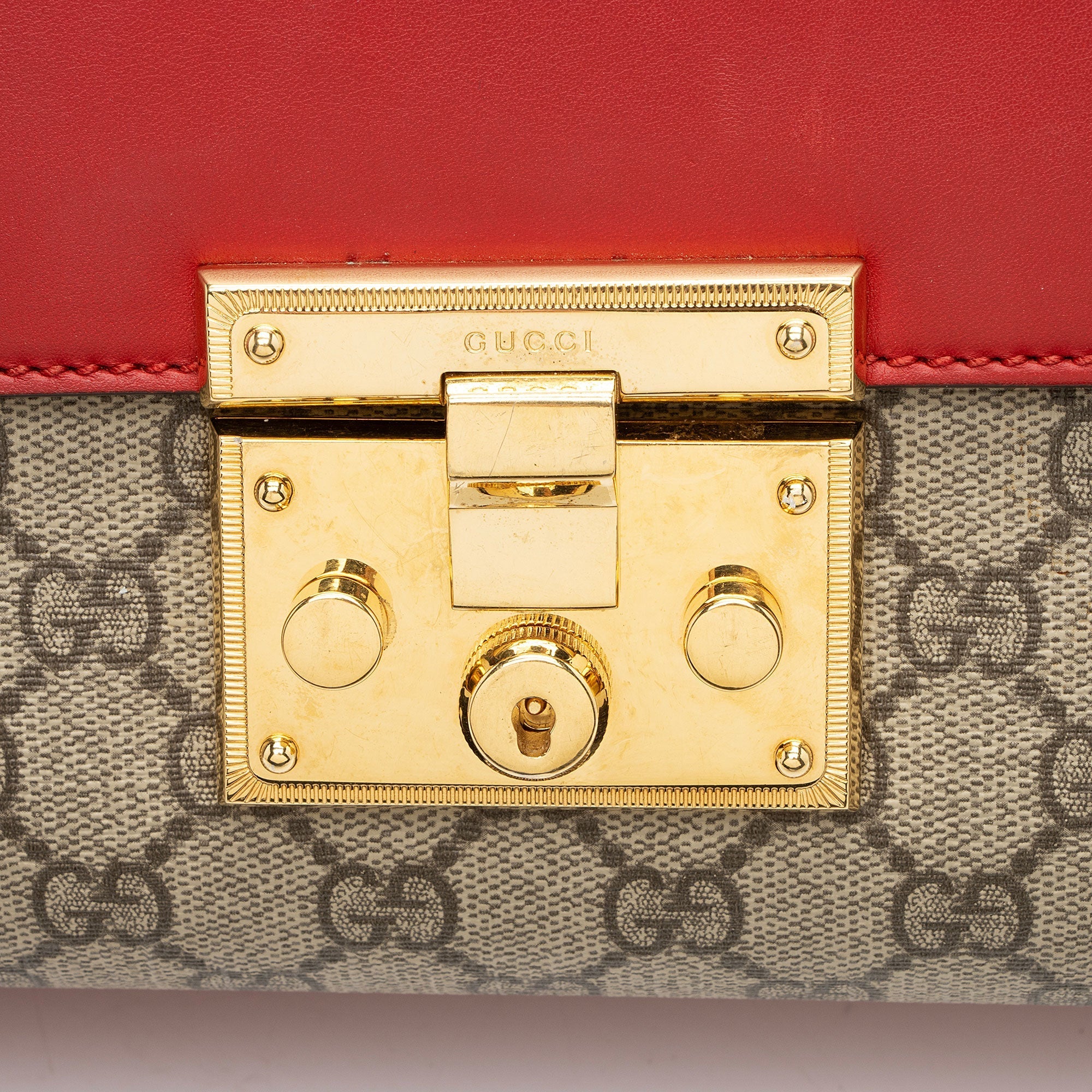 Gucci GG Supreme Padlock Medium Shoulder Bag
