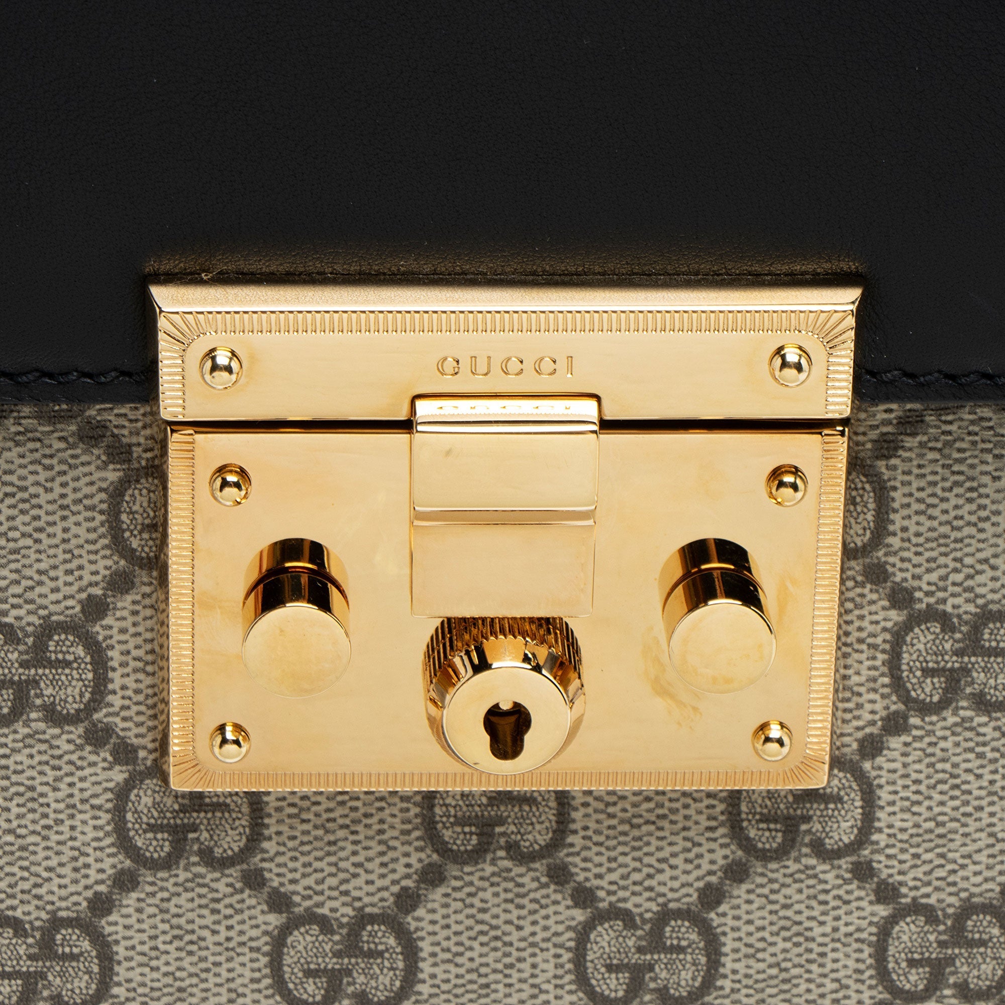 Gucci GG Supreme Padlock Medium Top Handle