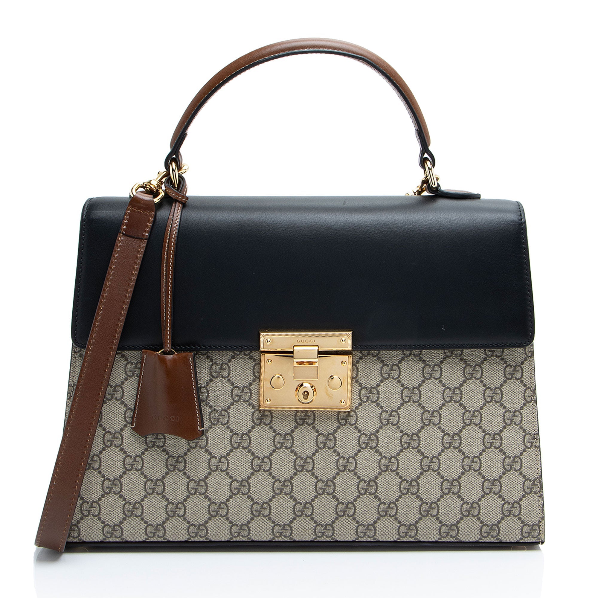 Gucci GG Supreme Padlock Medium Top Handle