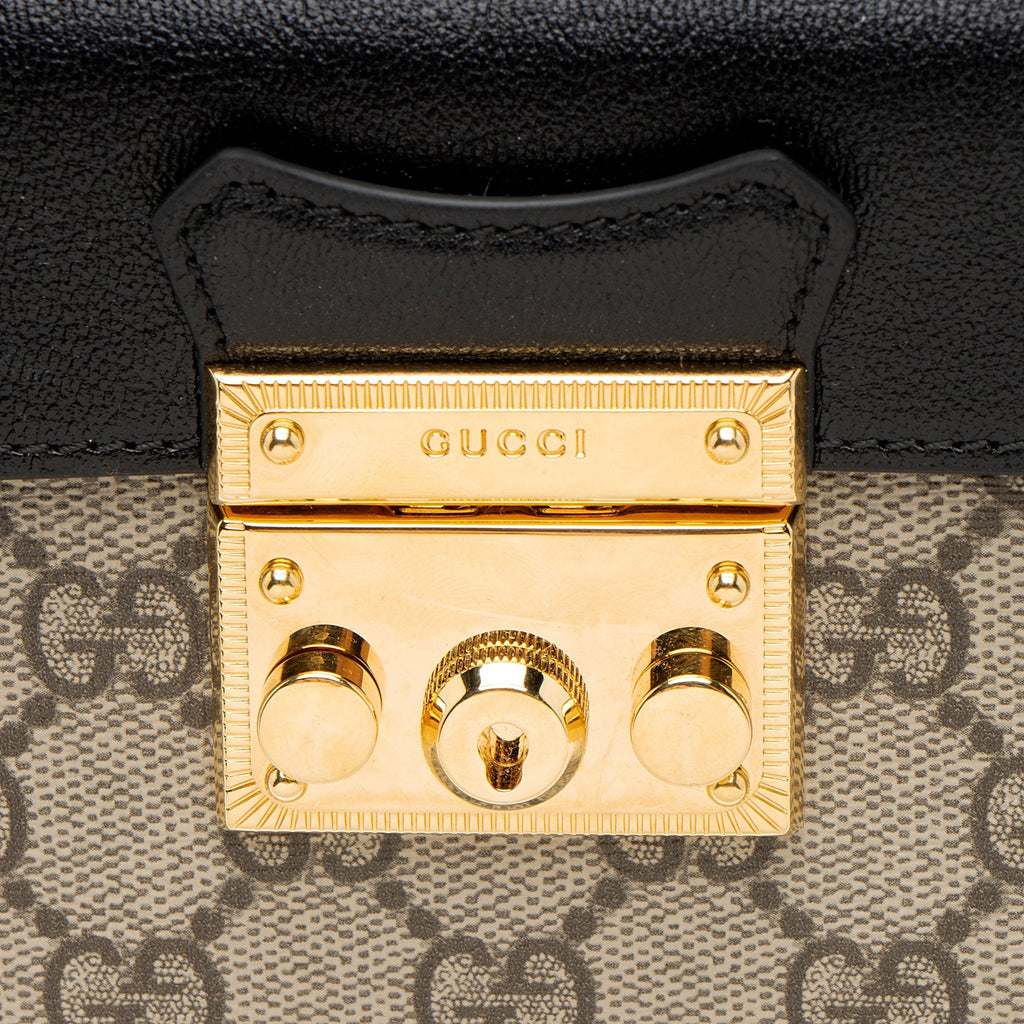 Gucci GG Supreme Padlock Mini Top Handle (SHF-FAO7fq)