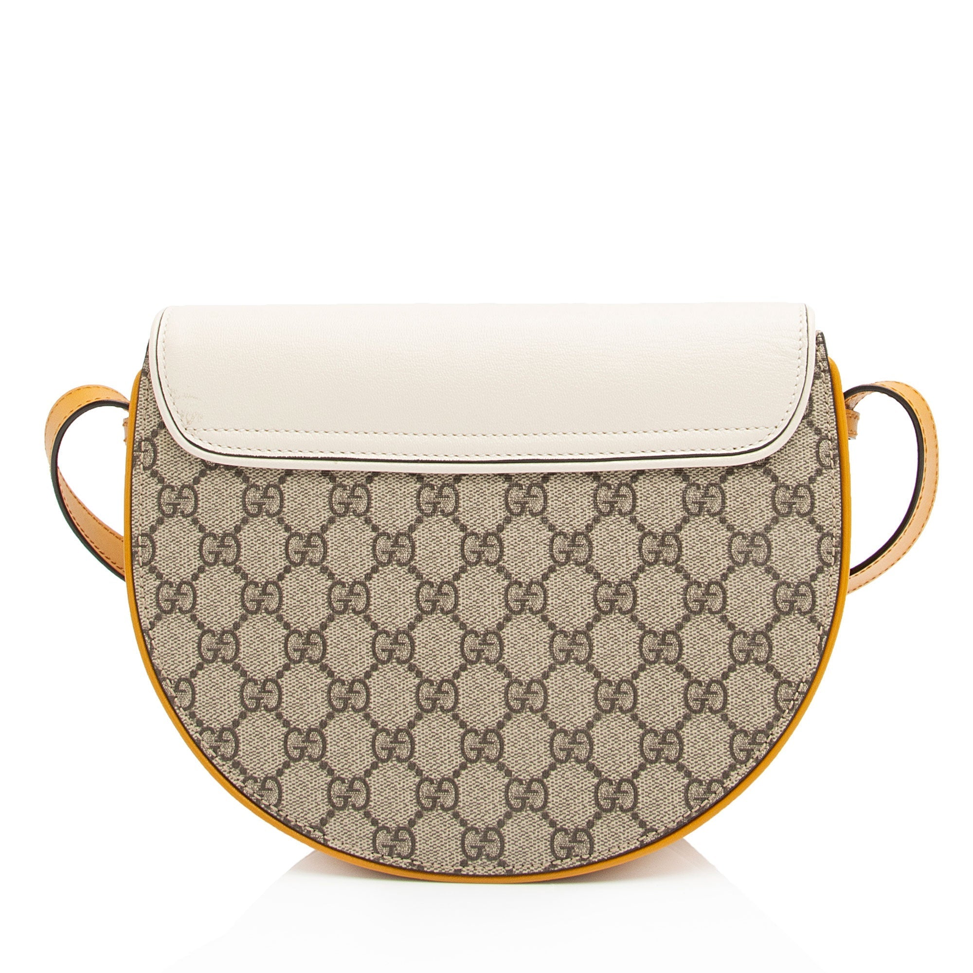 Gucci GG Supreme Padlock Saddle Small Shoulder Bag (SHF-VMEURh)