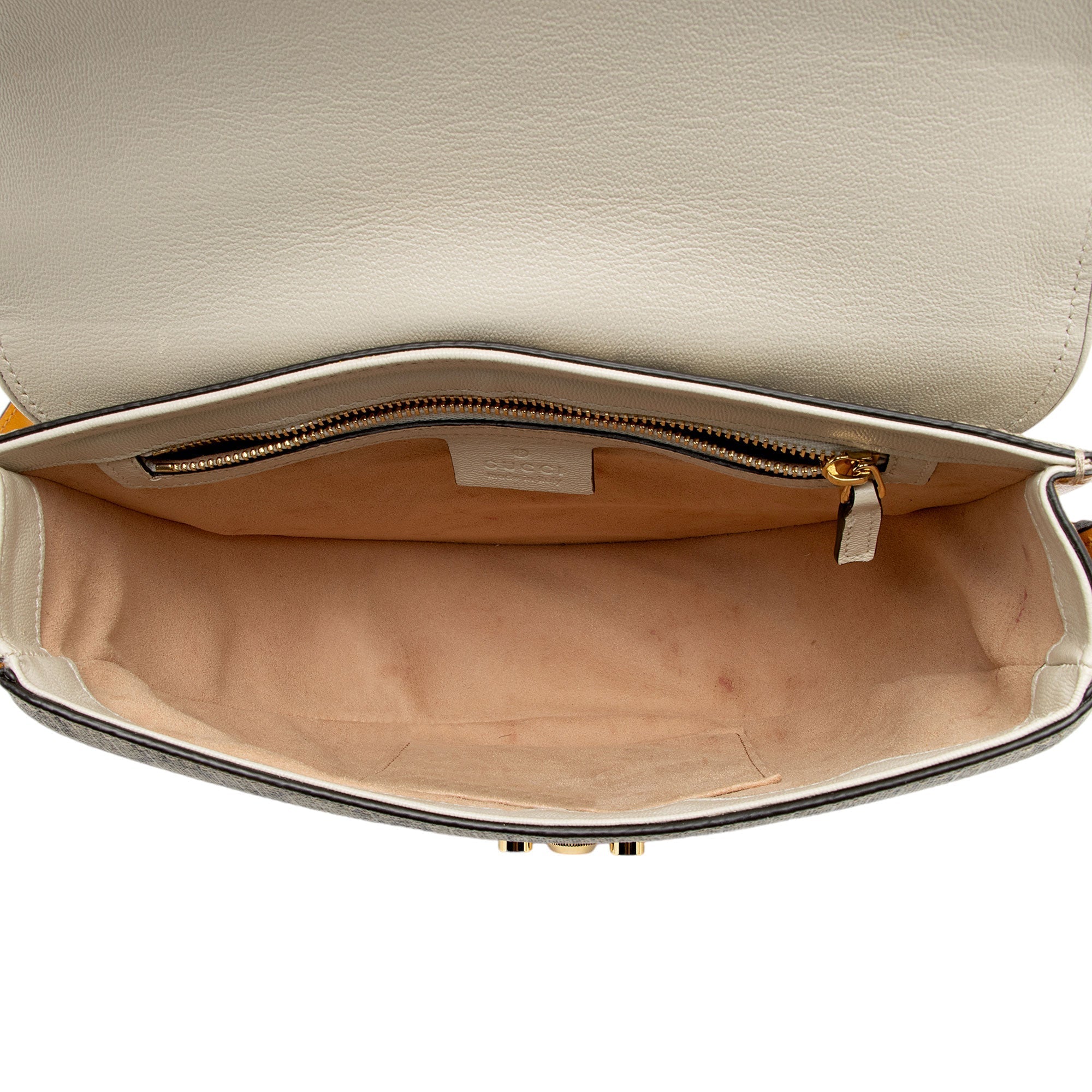 Gucci GG Supreme Padlock Saddle Small Shoulder Bag (SHF-VMEURh)