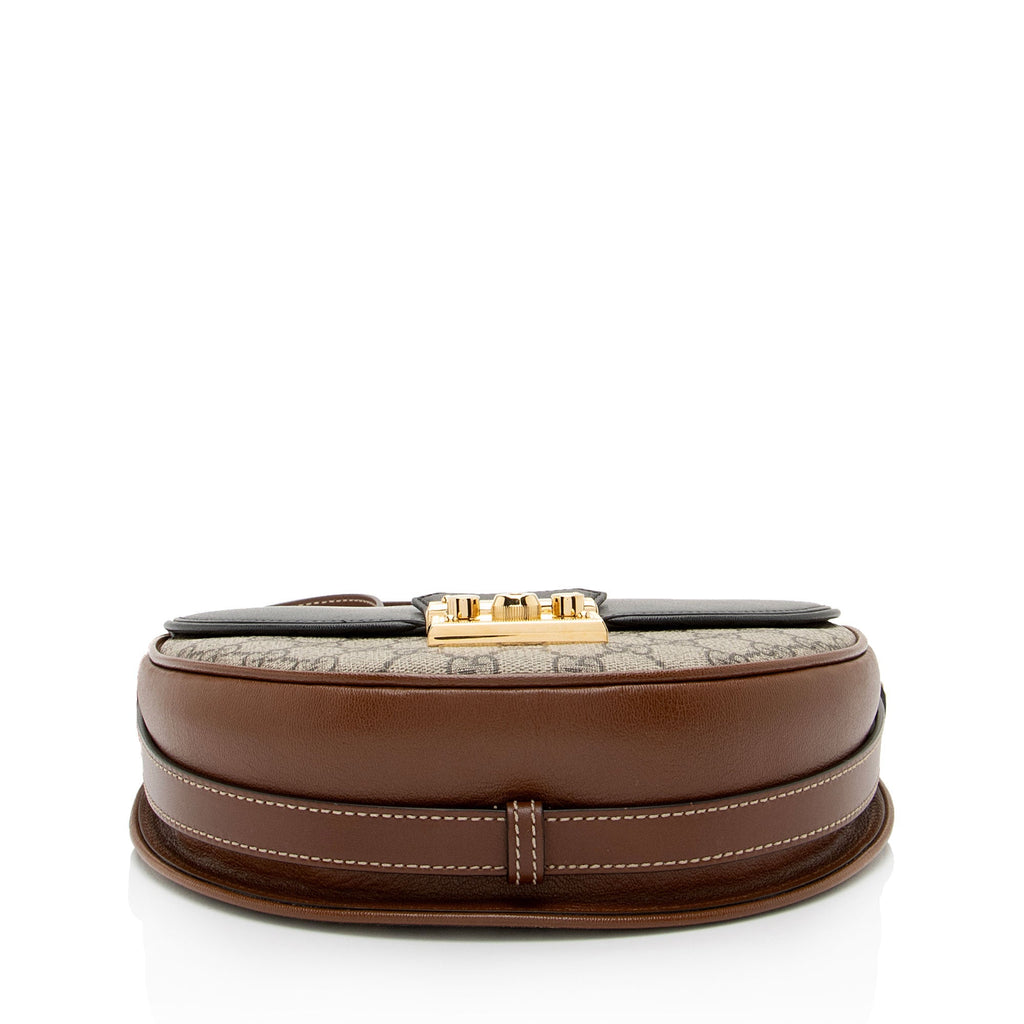 Gucci GG Supreme Padlock Saddle Small Shoulder Bag (SHF-Wwfxt7)