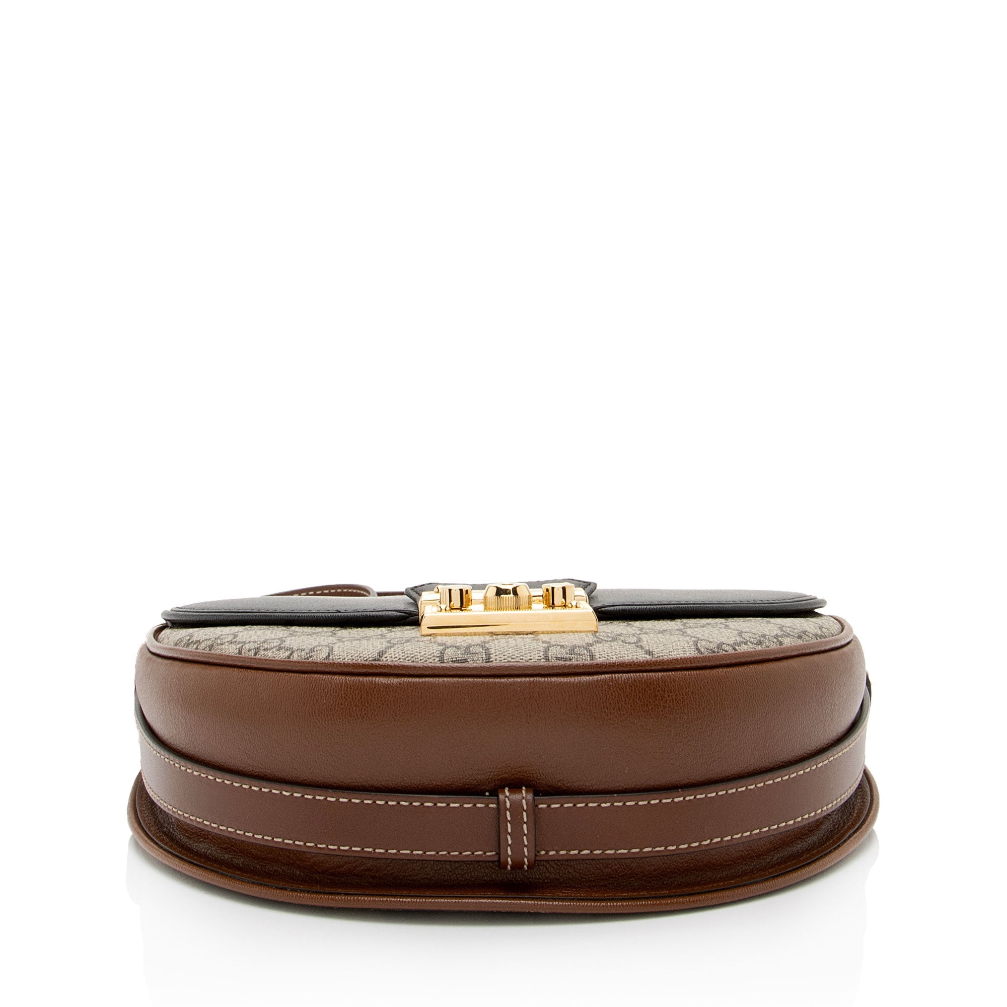 Gucci GG Supreme Padlock Saddle Small Shoulder Bag (SHF-Wwfxt7)