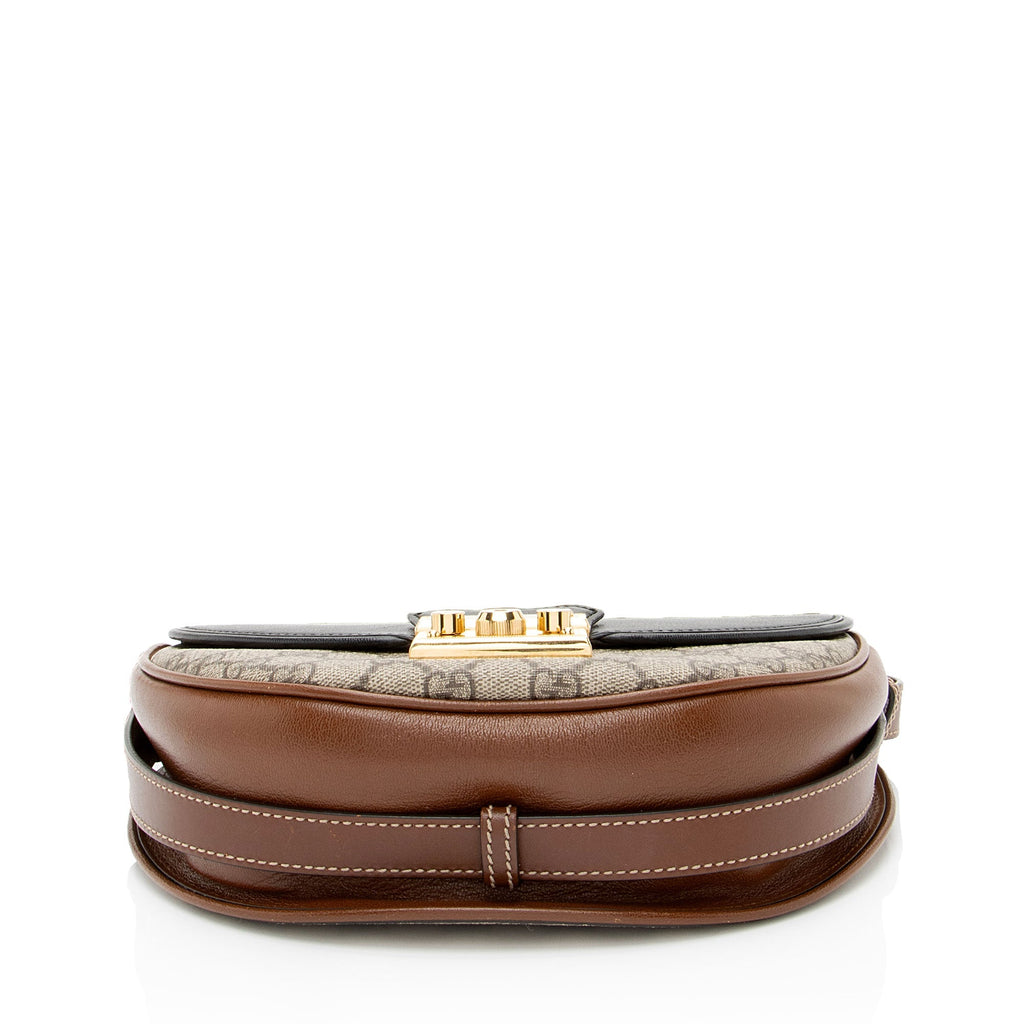 Gucci GG Supreme Padlock Saddle Small Shoulder Bag