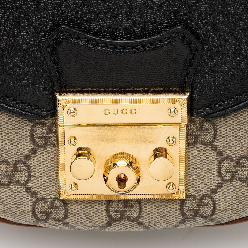 Gucci GG Supreme Padlock Saddle Small Shoulder Bag