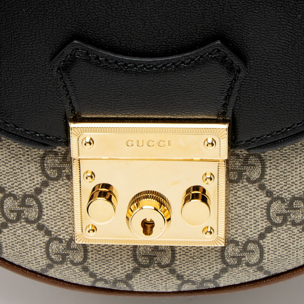 Gucci GG Supreme Padlock Saddle Small Shoulder Bag