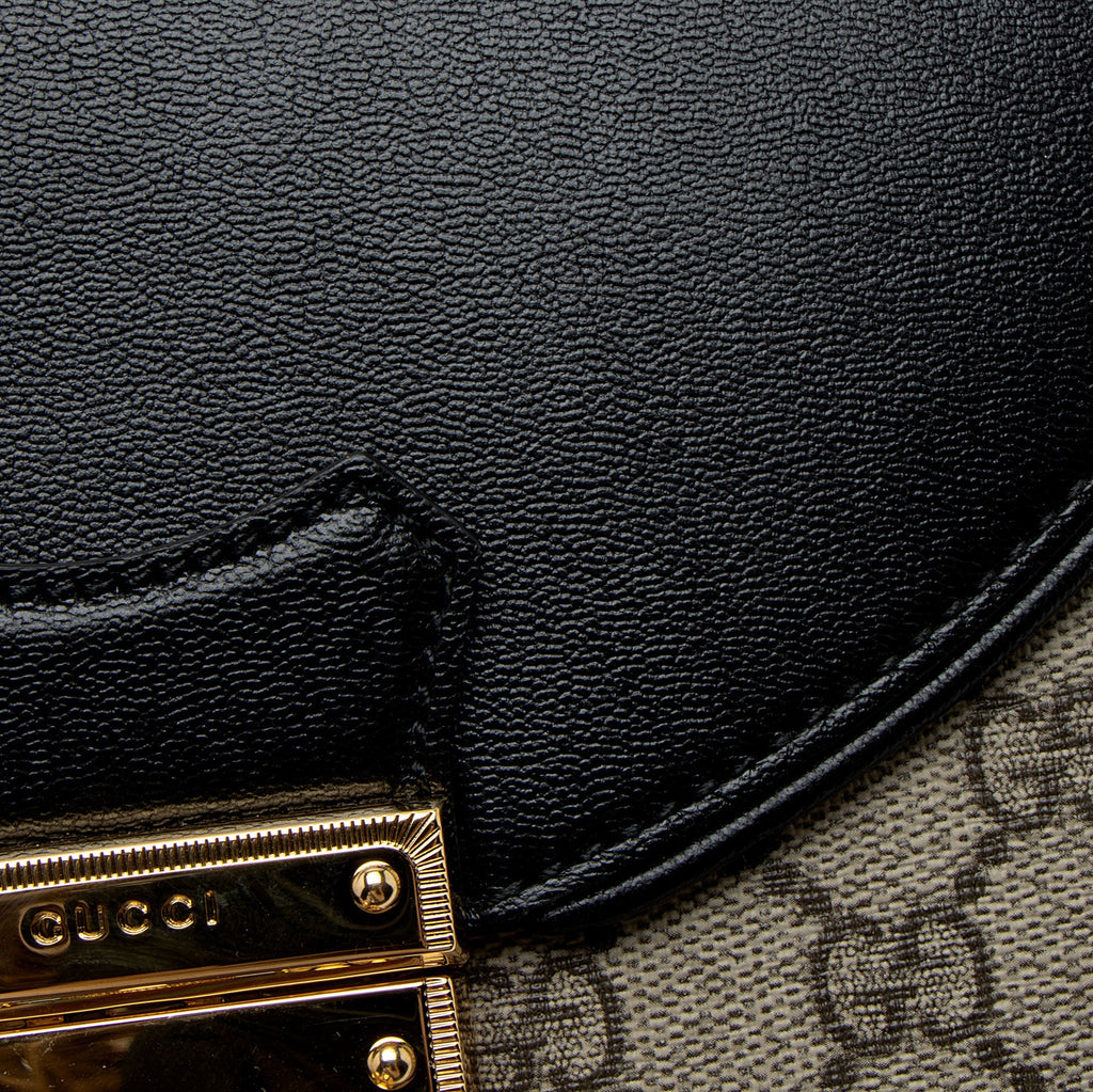 Gucci GG Supreme Padlock Saddle Small Shoulder Bag