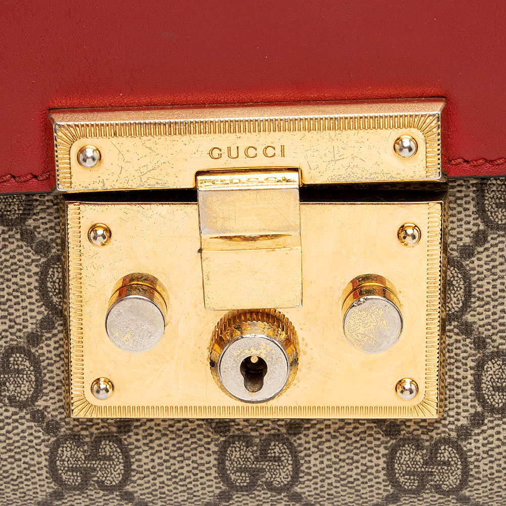 Gucci Gucci Supreme Padlock Small Shoulder Bag (SHF-20632)