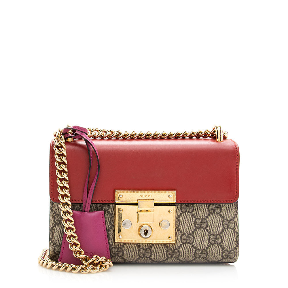 Gucci Gucci Supreme Padlock Small Shoulder Bag (SHF-20632)